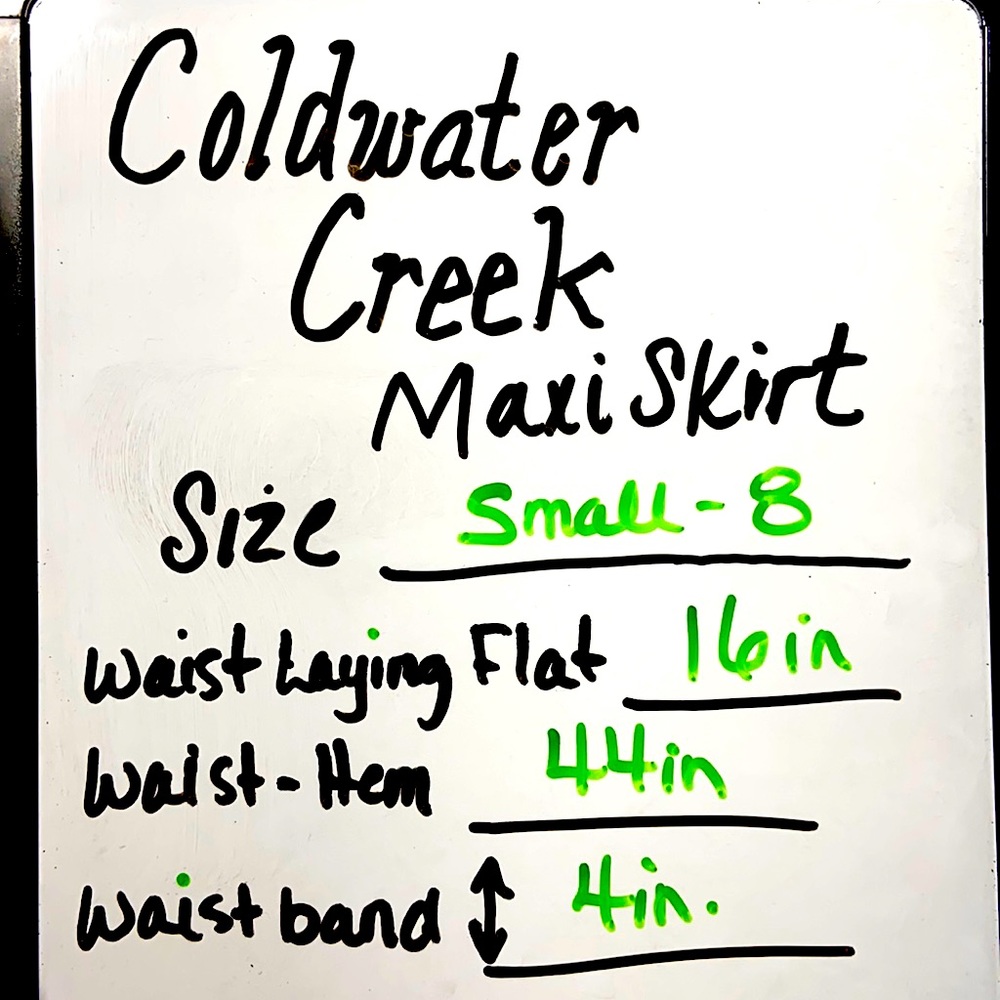 Coldwater Creek Maxi Skirt Size Small/8. - Picture 7 of 7